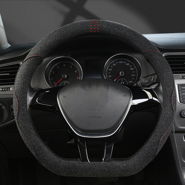 Luxurious Fur D-Type Steering Wheel Cover for All Seasons