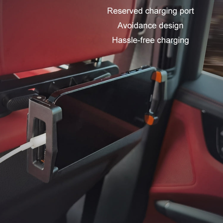 Backseat Mobile Device Holder with Swivel Function