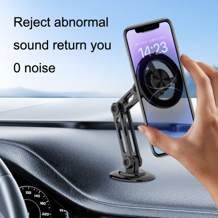 Magnetic Car Phone Mount with Foldable Design and Strong Adhesive