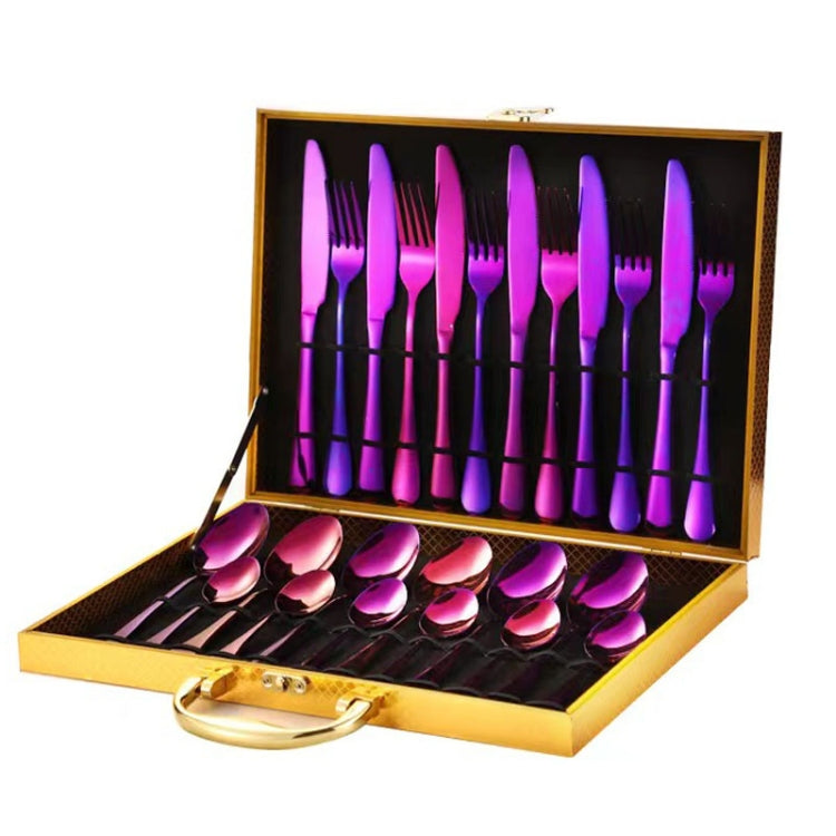 24pcs/set Boxed Stainless Steel Cutlery Knife, Fork and Spoon Cutlery Set