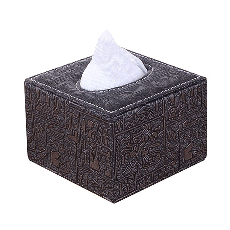 Hotel Restaurant Leather Square Paper Box Car Tissue Box