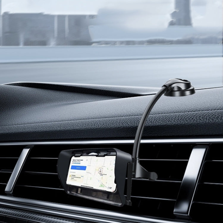 Car Suction Cup Dashboard Mobile Phone Holder with Sun Visor Folding Rotating Car Mount