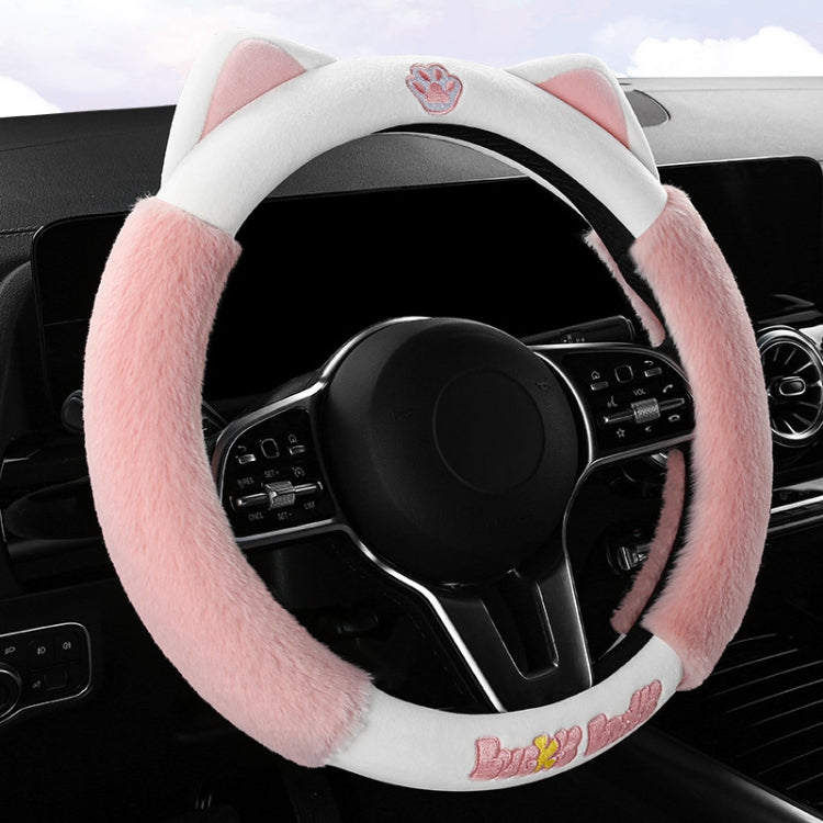 38cm Winter Plush Warm Car Cute Steering Wheel Cover