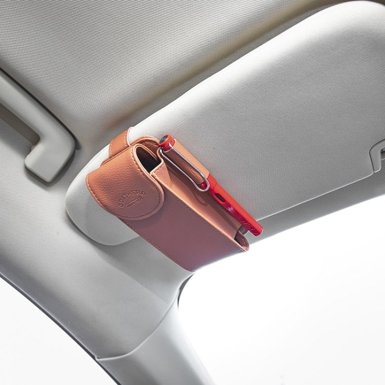 Car Glasses Clip Sun Visor Installation Sundry Storage Bag