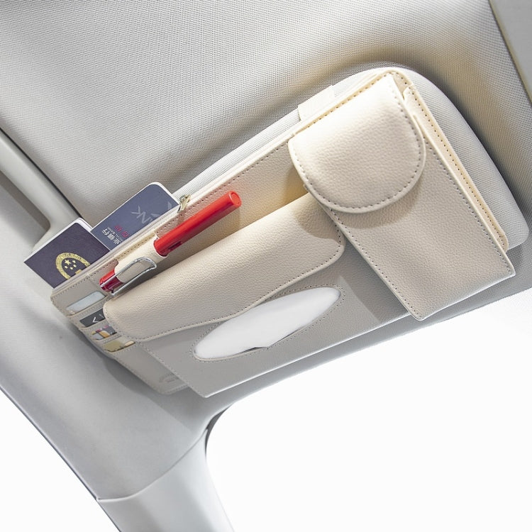 Car Tissue Box Multifunctional Hanging Sun Visor Glasses Card Holder
