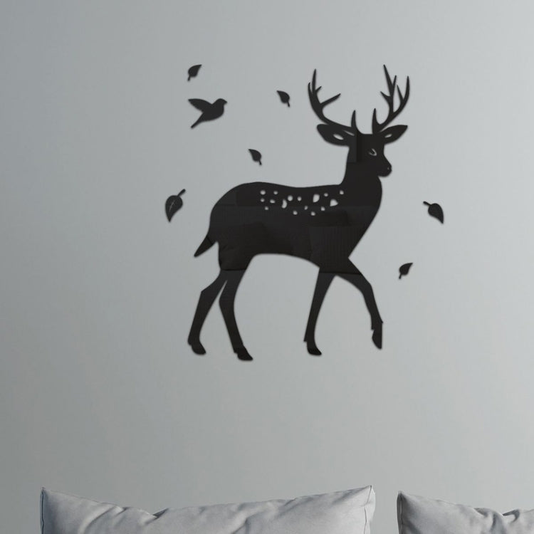 8pcs /Set Acrylic Deer Mirror Wall Stickers Home Background Decoration