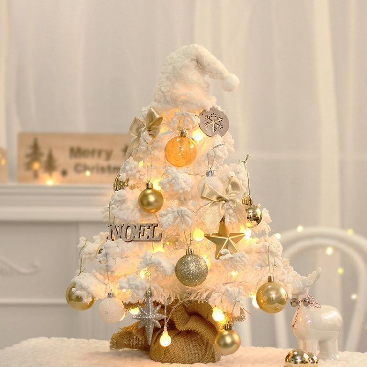 50cm LED Desktop Flocked Mini Christmas Tree Christmas Tree Ornaments Christmas Decorations