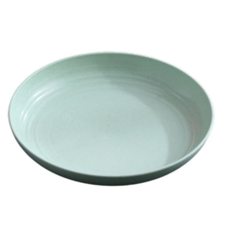 9 inch Wheat Straw Vegetable Disk Home Plastic Round Simple Dish