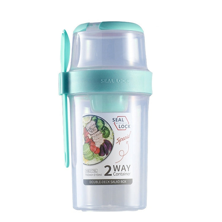 Salad Meal Shaker Cup Portable Fruit and Vegetable Container with Fork Dressing Box