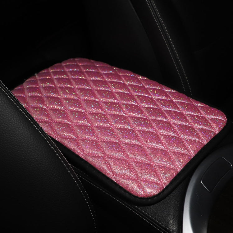 Glitter Car Center Console Cover Mat PU Leather Car Armrest Cover