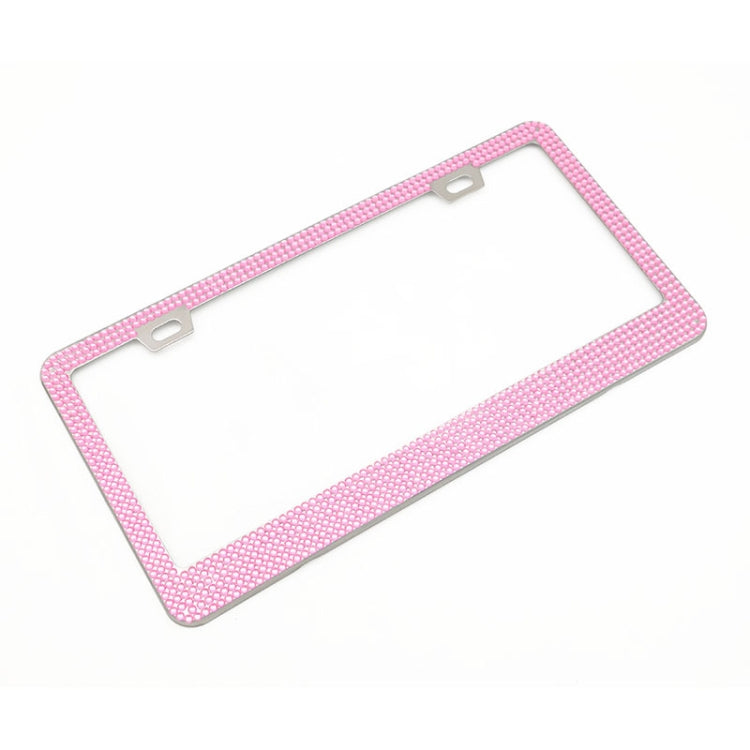 US Standard Stainless Steel License Plate Modified Frame With Diamonds