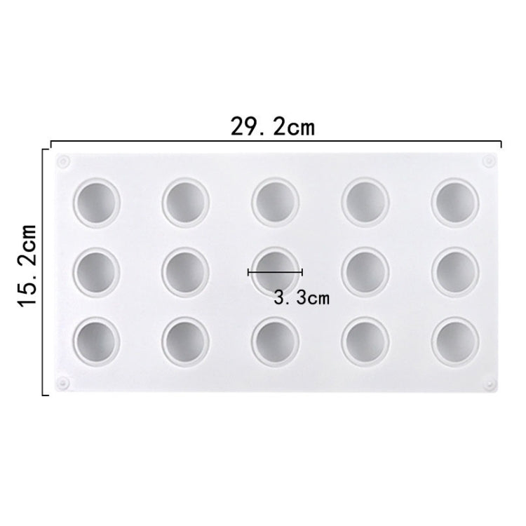 15 Grids Stereo Ball Silicone Moulds Ball Shape Ice Cream Mould