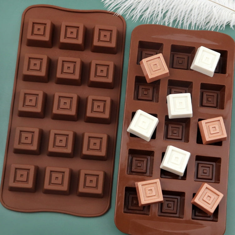 15 Grids Square Soap Mould DIY Silicone Chocolate Mold