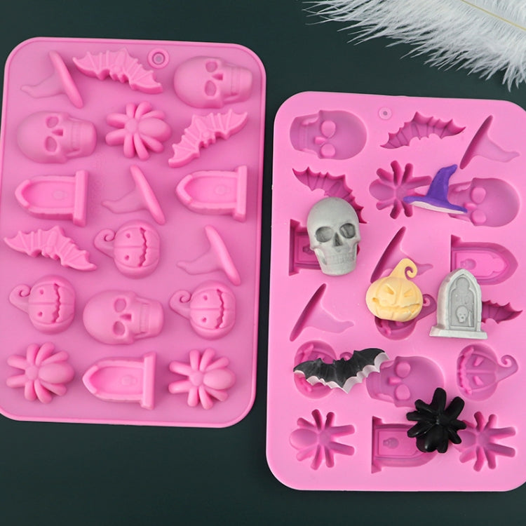 18 Grids Halloween Skull Chocolate Silicone Molds DIY Cake Decoration Mould