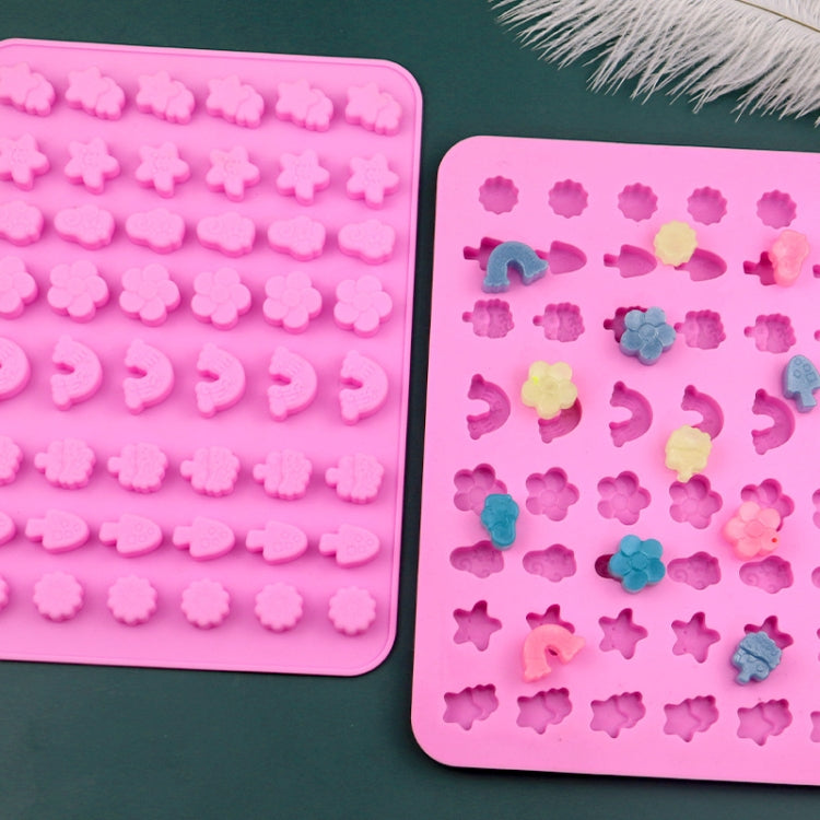 48 Grids Nature Objects Silicone Fondant Mold Mini Fire Paint Wax Standing Mould