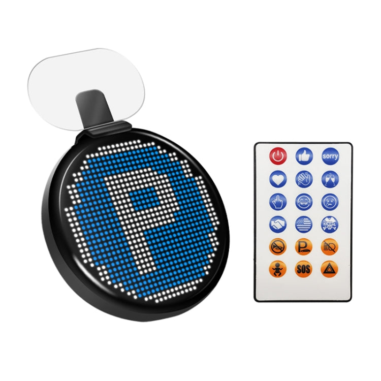 HI.GROOM Car LED Customized Pixel Emoji Lights Bluetooth Remote Control Interactive AI Screen