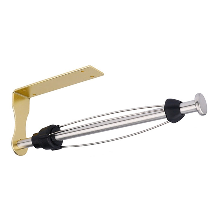 Kitchen Stainless Steel Paper Towel Holder With Damping Cabinet No Punch Roll Paper Cling Film Holder