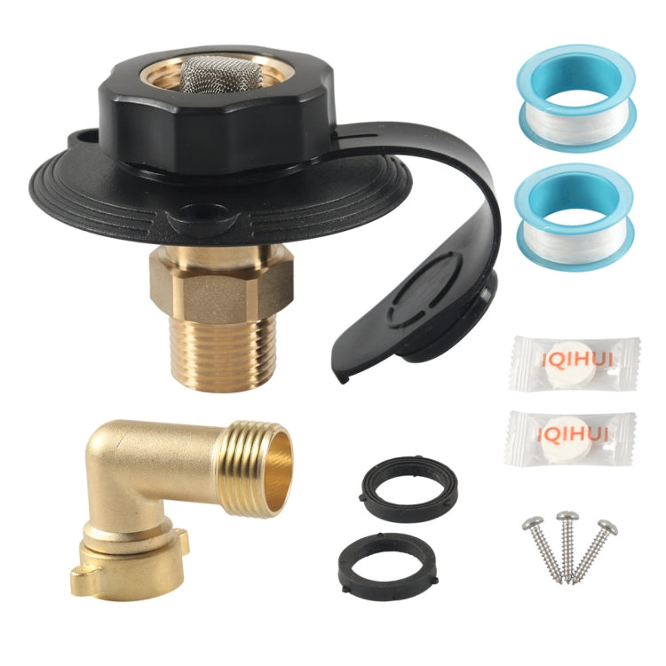 Brass Water Inlet Check Valve For Yacht RV With Adapter