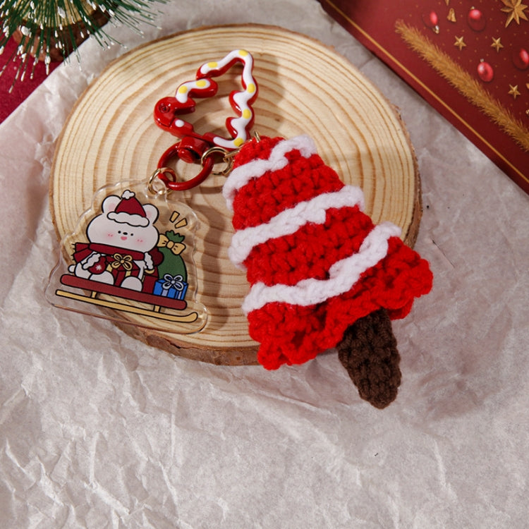 Hand-woven Christmas Keychain Cute Mobile Phone Handbag Pendant