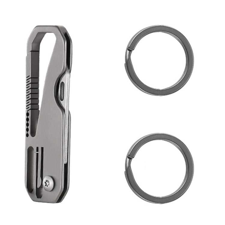 Multifunctional Titanium Keychain Outdoor Portable Defense Mini Folding Knife