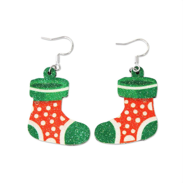 Christmas Element Cartoon Decoration Earrings Shiny Earrings