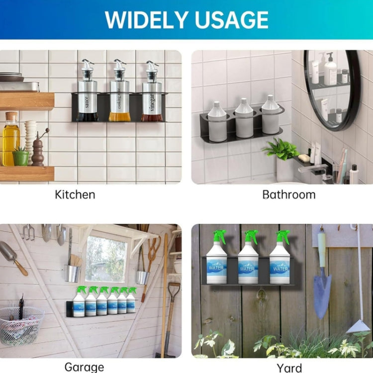 Wall Mounted Metal Double Hole Spray Can Holder For Garage Spray Can Storage