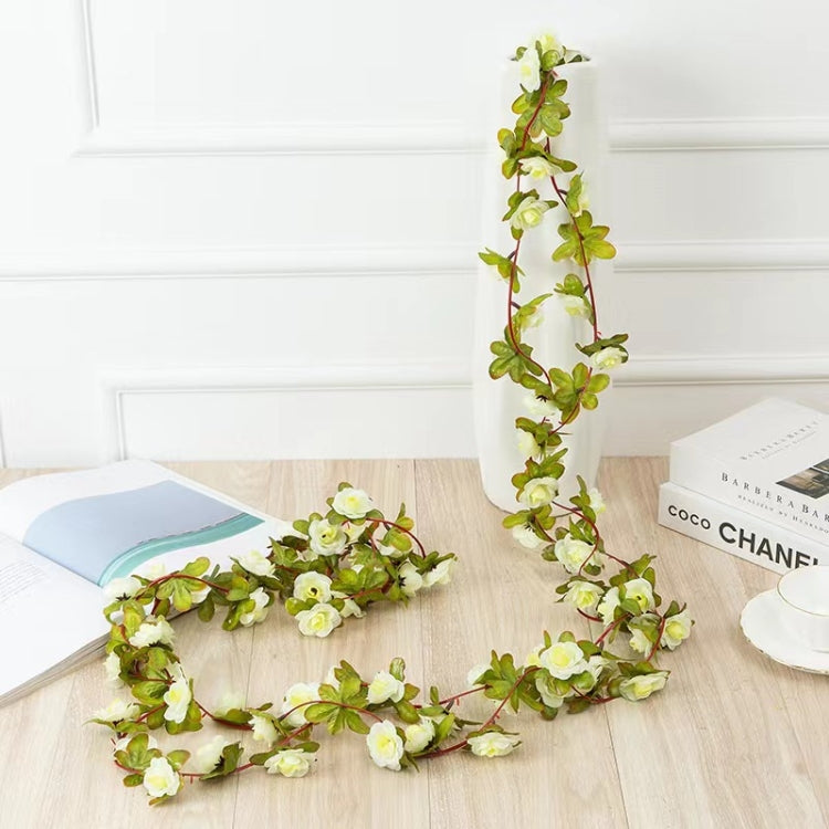2pcs Simulated Rose Vine Plant Wedding Living Room Christmas Decoration
