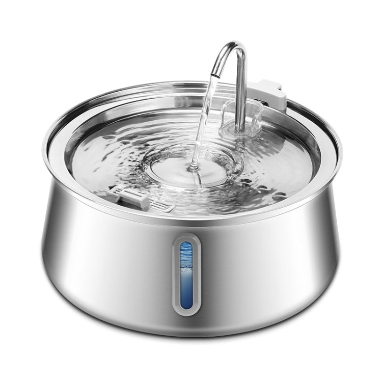 4L Pet Water Dispenser Stainless Steel Cats Water Fountain Large Capacity Automatic Cat Drinker