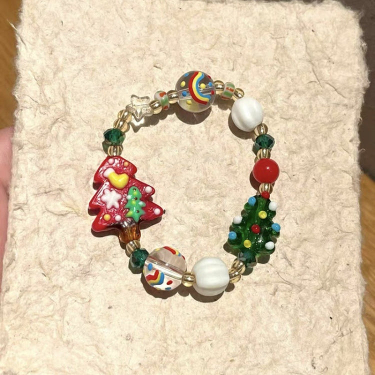 Christmas Beads Bracelet Holiday Ambience Exquisite Versatile Design Jewellery