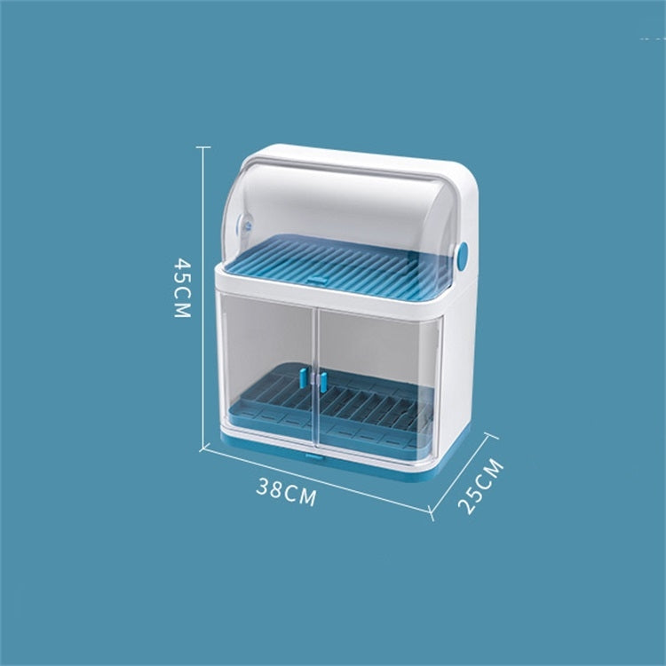 Tableware Storage Box Drain Rack Plastic Cupboard With Lid