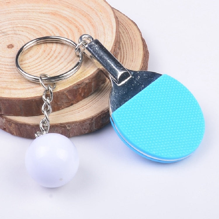 Sporty Charm: 2 PCS Handmade Table Tennis Keyrings – Unique Alloy Accessories