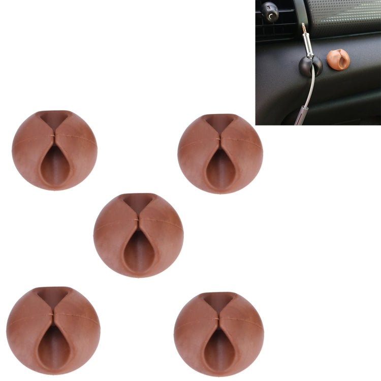 5pcs Single Cable Clips, Cable Management System and Cord Organizer Solution, Random Color Delivery, 5 PCS Single Cable Clips(Black), 5 PCS Single Cable Clips(Brown), 5 PCS Single Cable Clips(Grey)