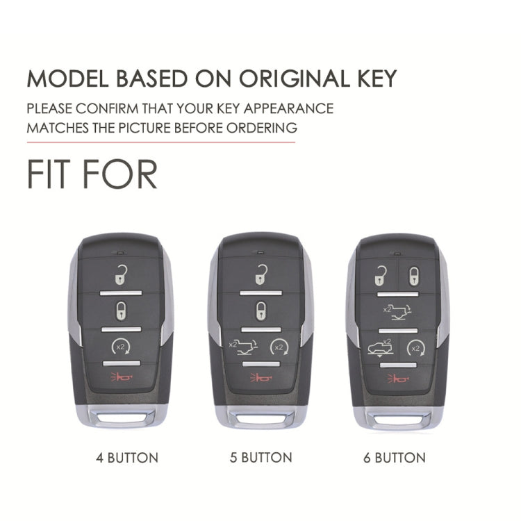 Genuine Leather Key Protection Case for Dodge Ram 4-Button Remote