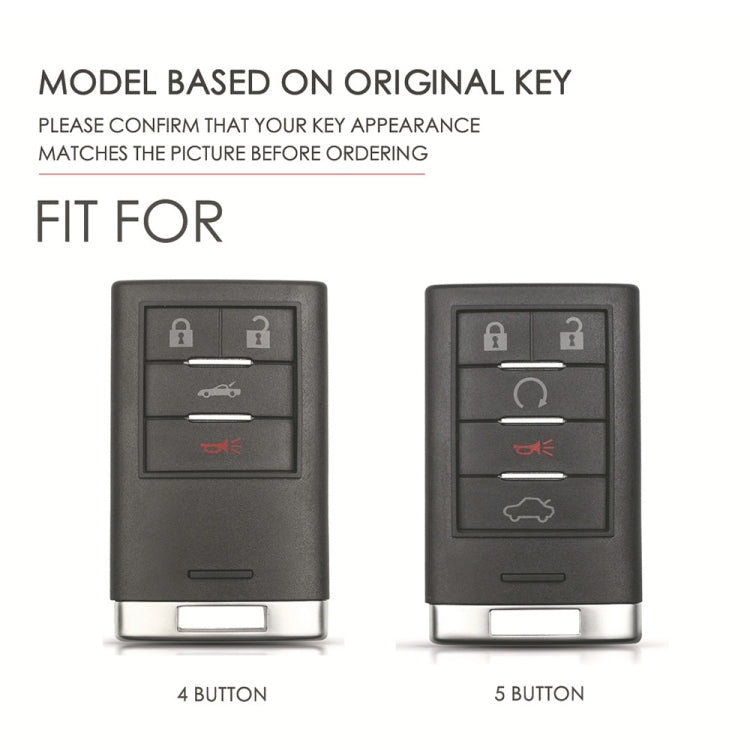 Cadillac 5-Button C091 Leather Key Fob Cover for Ultimate Protection