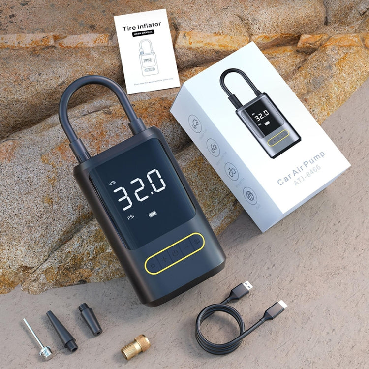 ATJ-8466 Portable Car Tire Air Pump Digital Display Wireless Electric Air Pump, Style: Lithium Battery