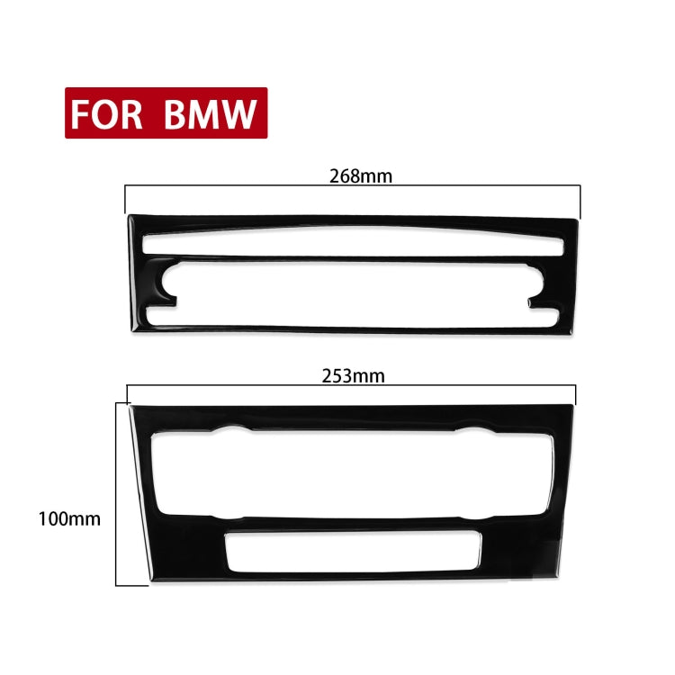 Carbon Fibre Decorative Stickers for BMW 3 Series E90/E92 (2005-2012) - 2 Piece Air Conditioning Control Panel Set