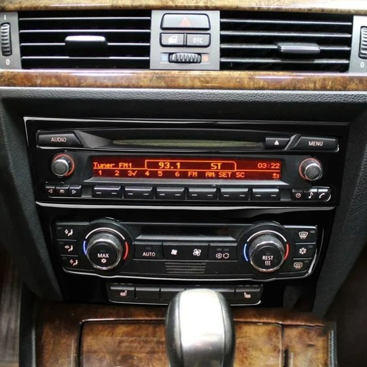 Carbon Fibre Decorative Stickers for BMW 3 Series E90/E92 (2005-2012) - 2 Piece Air Conditioning Control Panel Set