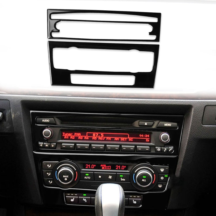 Carbon Fibre Decorative Stickers for BMW 3 Series E90/E92 (2005-2012) - 2 Piece Air Conditioning Control Panel Set