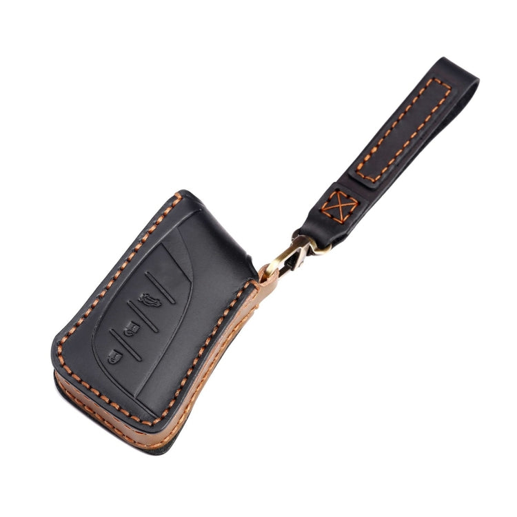 For Lexus 3-button Hallmo Car Cowhide Leather Key Protective Cover Key Case, C130