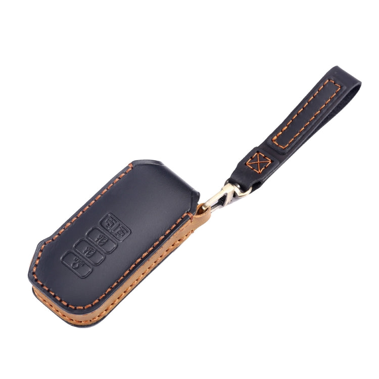 Luxury Cowhide Leather Key Fob Cover for Kia with 5 Buttons