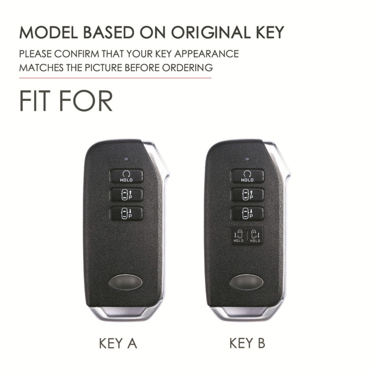 Luxury Cowhide Leather Key Fob Cover for Kia with 5 Buttons