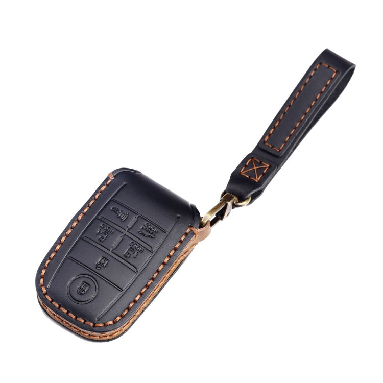 Luxury Cowhide Leather Key Case for Kia C134 - 6-Button Protection Cover