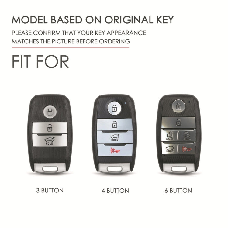 Luxury Cowhide Leather Key Case for Kia C134 - 6-Button Protection Cover