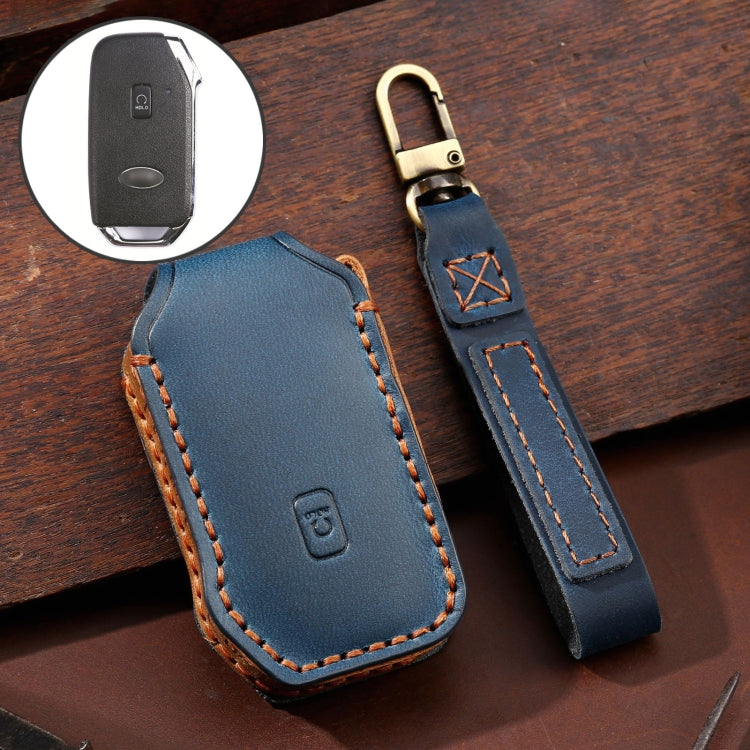 Premium Cowhide Leather Key Fob Protector for Kia Sorento, Seltos 2021 & K5 - Stylish and Durable Key Case