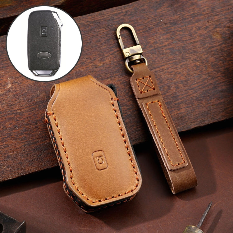 Premium Cowhide Leather Key Fob Protector for Kia Sorento, Seltos 2021 & K5 - Stylish and Durable Key Case