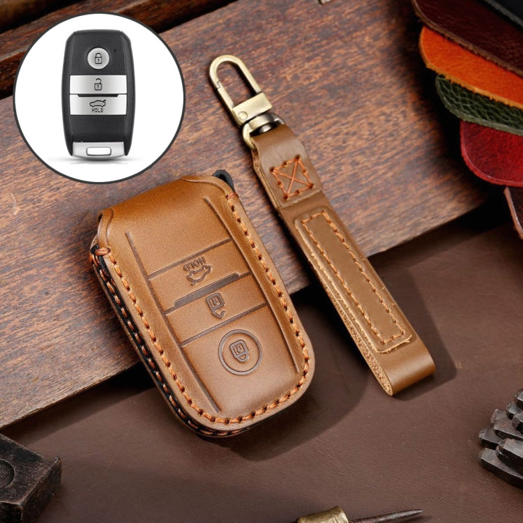 Luxury Cowhide Leather Key Case for Kia Sportage R / K5 / K4 / K2 / KX3 - Hallmo A Style Protective Cover