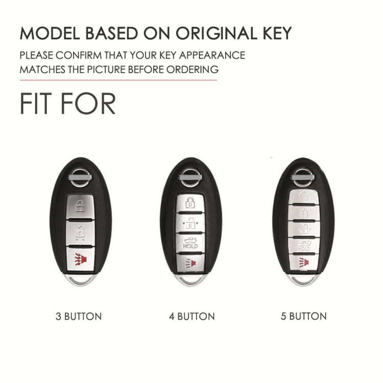 Luxurious Cowhide Leather Key Protector for Nissan 4-Button Horn Hallmo Car Key