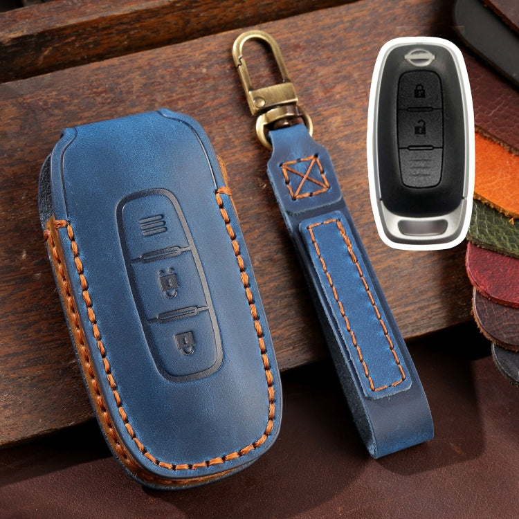 Elegant Cowhide Leather Key Case for Nissan Teana/Ariya - 2-Button Protection Cover