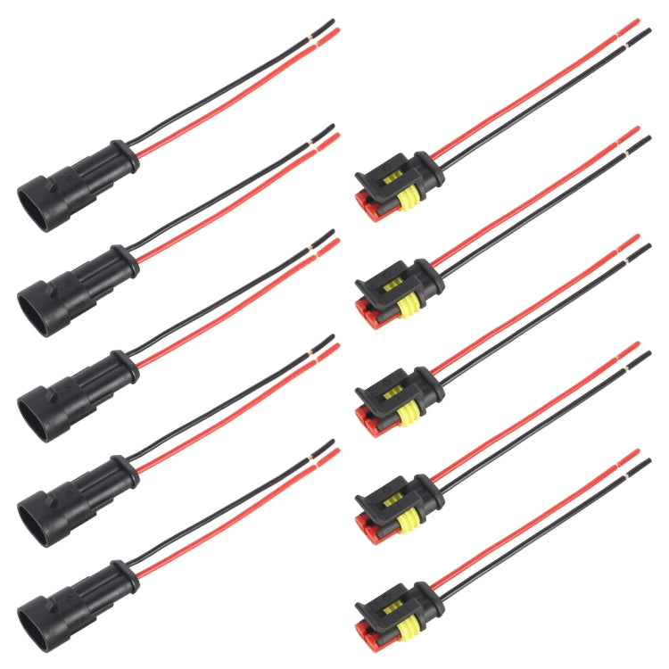 10pcs 1P Car Waterproof Plug Car Connector Plug-In, Length：10cm