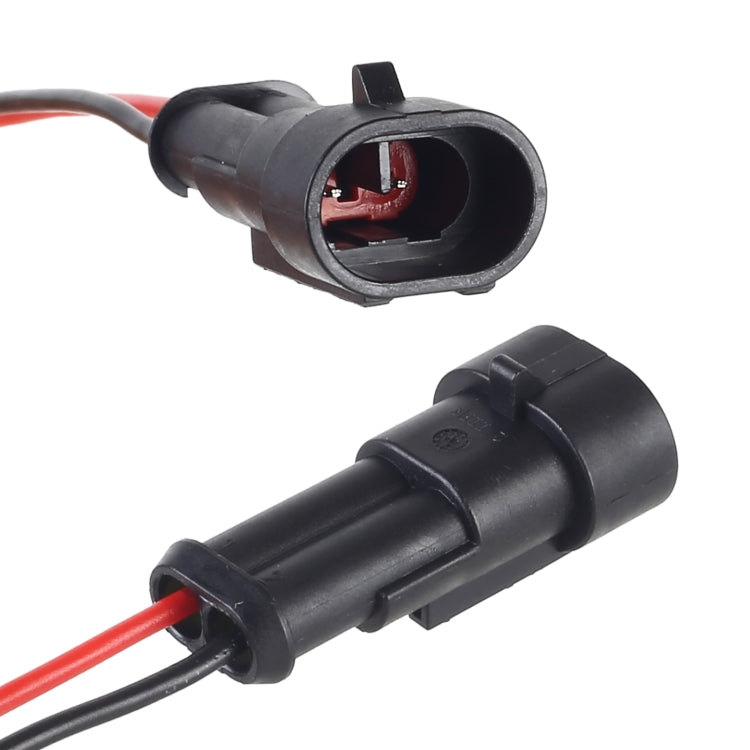10pcs 1P Car Waterproof Plug Car Connector Plug-In, Length：10cm